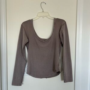 Free people - boat neck top - dusty lavender